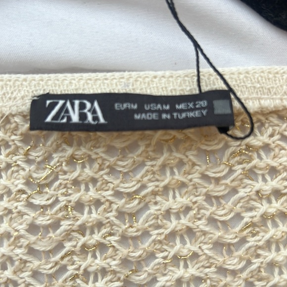 NWOT Zara Crochet Sweater Pullover M - Picture 3 of 5
